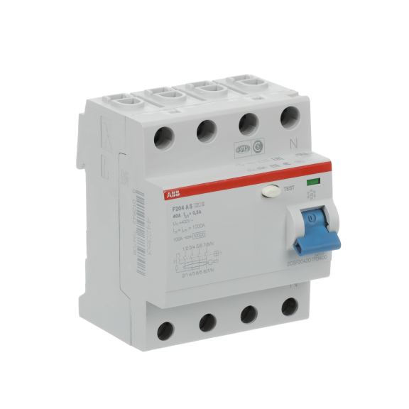 ABB 2CSF204201R3400, F204 A S-40/0.3, System Pro M, 40 Amper, 300 mA, A Tip, Kaçak Akım Koruma Rölesi, 4 Kutuplu (3 Faz+Nötr)