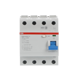 ABB 2CSF204401R1900, F204 A-100/0.03 AP-R, System Pro M, 100 Amper, 30 mA, A-APR Tip, Kaçak Akım Koruma Rölesi, 4 Kutuplu (3 Faz+Nötr)