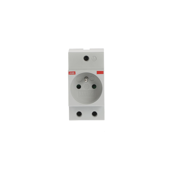 ABB 2CSM110000R0711, M1174, Modüler DIN, 16 Amper, 2P+E, Ray Tipi Prizi, Fransız Tipi