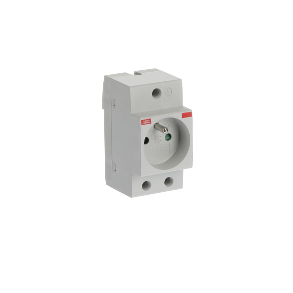 ABB 2CSM110000R0711, M1174, Modüler DIN, 16 Amper, 2P+E, Ray Tipi Prizi, Fransız Tipi