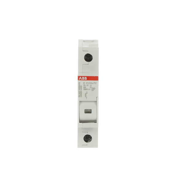 ABB 2CSM204693R1801, E 91/32 PVs, Fotovoltaik, 32 Amper, 1 Kutuplu, PV Kartuş Sigorta Yuvası, 10.3x38mm PV Sigortalar için,  İndikatörlü