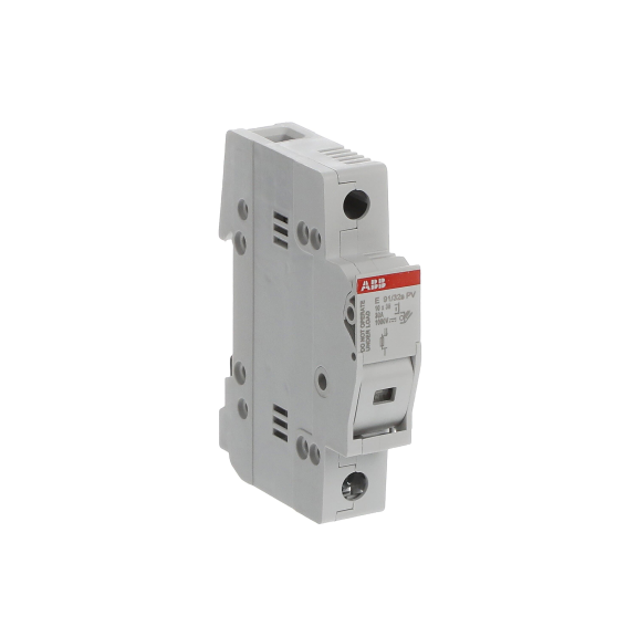ABB 2CSM204693R1801, E 91/32 PVs, Fotovoltaik, 32 Amper, 1 Kutuplu, PV Kartuş Sigorta Yuvası, 10.3x38mm PV Sigortalar için,  İndikatörlü