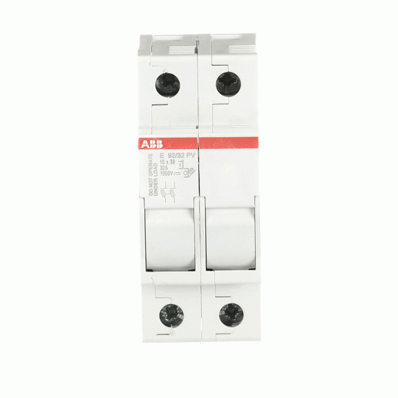 ABB 2CSM204703R1801, E 92/32 PV, Fotovoltaik, 32 Amper, 2 Kutuplu, PV Kartuş Sigorta Yuvası, 10.3x38mm PV Sigortalar için