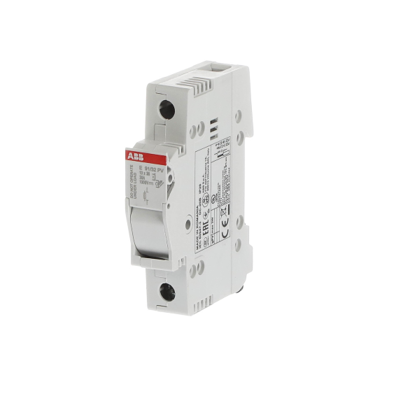 ABB 2CSM204713R1801, E 91/32 PV, Fotovoltaik, 32 Amper, 1 Kutuplu, PV Kartuş Sigorta Yuvası, 10.3x38mm PV Sigortalar için