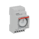 ABB 2CSM208151R1000, AD1CO-R-15m, Modüler DIN, Elektromekanik Zaman Saati, 24 Saat Döngü, 150 Saat Rezervli, 1A/K Kontak