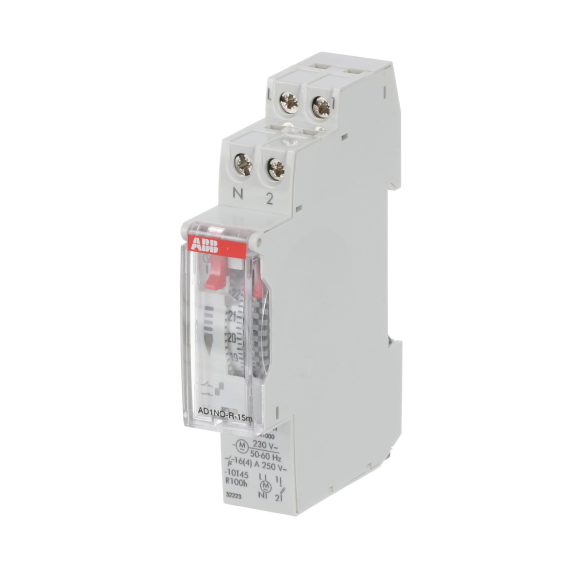 ABB 2CSM222461R1000, AD1NO-R-15m, Modüler DIN, Elektromekanik Zaman Saati, 24 Saat Döngü, 100 Saat Rezervli, 1A/K Kontak