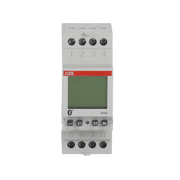 ABB 2CSM222521R1000, DW2, Modüler DIN, Elektronik Zaman Saati, 7 Gün Döngü, 2A/K Kontak