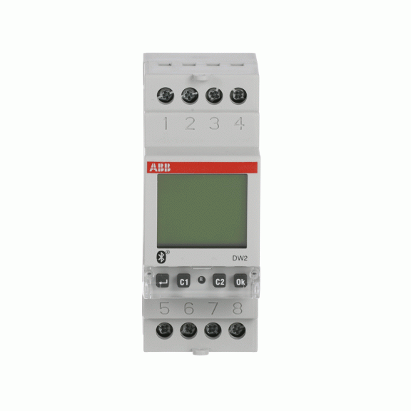 ABB 2CSM222521R1000, DW2, Modüler DIN, Elektronik Zaman Saati, 7 Gün Döngü, 2A/K Kontak