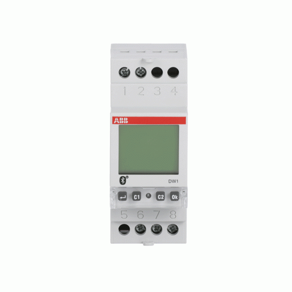 ABB 2CSM222531R1000, DW1, Modüler DIN, Elektronik Zaman Saati, 7 Gün Döngü, 1A/K Kontak