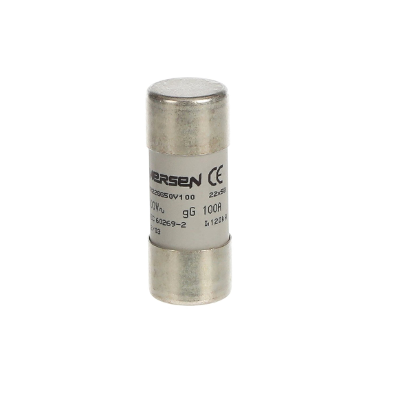 ABB 2CSM259523R1801, E 9F22 GG100, Modüler DIN, 100 Amper, Kartuş Sigorta, 22x58mm, gG Tip, 500 Volt AC, 120 kA
