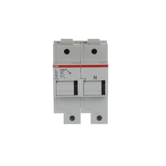 ABB 2CSM277352R1801, E 91N/125, Modüler DIN, 125 Amper, 2 Kutuplu, Kartuş Sigorta Yuvası, 22x58mm Sigortalar için