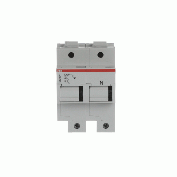 ABB 2CSM277352R1801, E 91N/125, Modüler DIN, 125 Amper, 2 Kutuplu, Kartuş Sigorta Yuvası, 22x58mm Sigortalar için