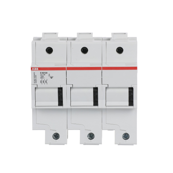 ABB 2CSM277502R1801, E 93/125, Modüler DIN, 125 Amper, 3 Kutuplu, Kartuş Sigorta Yuvası, 22x58mm Sigortalar için
