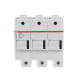 ABB 2CSM277502R1801, E 93/125, Modüler DIN, 125 Amper, 3 Kutuplu, Kartuş Sigorta Yuvası, 22x58mm Sigortalar için