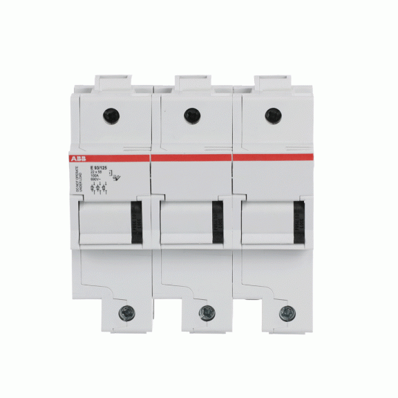 ABB 2CSM277502R1801, E 93/125, Modüler DIN, 125 Amper, 3 Kutuplu, Kartuş Sigorta Yuvası, 22x58mm Sigortalar için