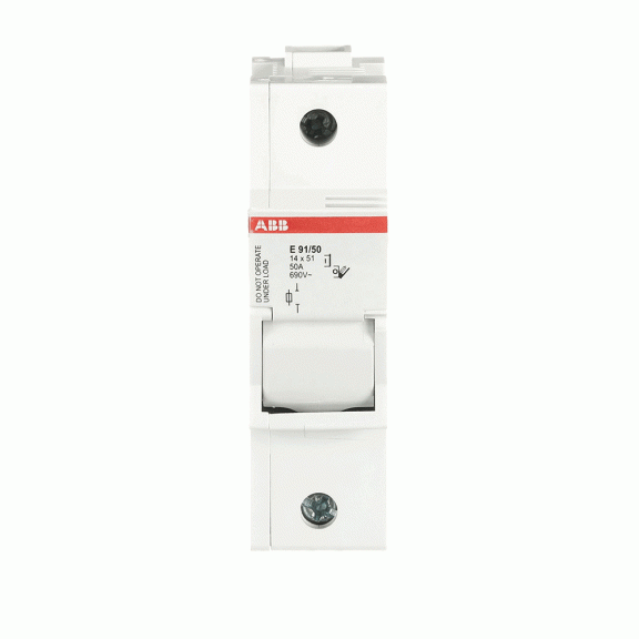 ABB 2CSM279022R1801, E 91/50, Modüler DIN, 50 Amper, 1 Kutuplu, Kartuş Sigorta Yuvası, 14x51mm Sigortalar için