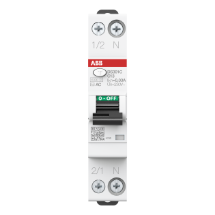 ABB 2CSR255063R1134, DS301C C13 AC30, System Pro M, 13 Amper, 30mA, AC Tip, Kaçak Akım Korumalı Otomatik Sigorta, 6 kA, C Tipi, 1 Faz+Nötr
