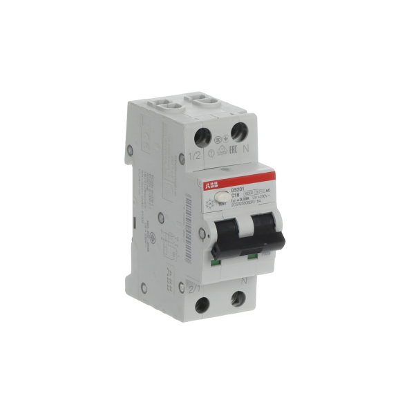 ABB 2CSR255080R1164, DS201 C16 AC30, System Pro M, 16 Amper, 30mA, AC Tip, Kaçak Akım Korumalı Otomatik Sigorta, 6 kA, C Tipi, 1 Faz+Nötr