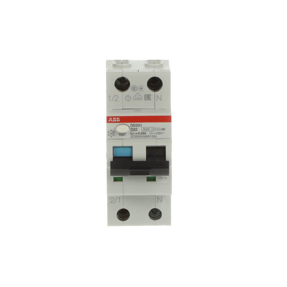 ABB 2CSR255080R1324, DS201 C32 AC30, System Pro M, 32 Amper, 30mA, AC Tip, Kaçak Akım Korumalı Otomatik Sigorta, 6 kA, C Tipi, 1 Faz+Nötr
