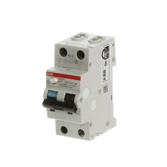 ABB 2CSR255080R1404, DS201 C40 AC30, System Pro M, 40 Amper, 30mA, AC Tip, Kaçak Akım Korumalı Otomatik Sigorta, 6 kA, C Tipi, 1 Faz+Nötr