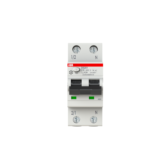 ABB 2CSR255080R3104, DS201 C10 AC300, System Pro M, 10 Amper, 300mA, AC Tip, Kaçak Akım Korumalı Otomatik Sigorta, 6 kA, C Tipi, 1 Faz+Nötr
