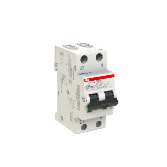 ABB 2CSR255080R3104, DS201 C10 AC300, System Pro M, 10 Amper, 300mA, AC Tip, Kaçak Akım Korumalı Otomatik Sigorta, 6 kA, C Tipi, 1 Faz+Nötr
