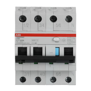 ABB 2CSR256040R1324, DS203NC C32 AC30, System Pro M, 32 Amper, 30mA, AC Tip, Kaçak Akım Korumalı Otomatik Sigorta, 6 kA, C Tipi, 3 Faz+Nötr
