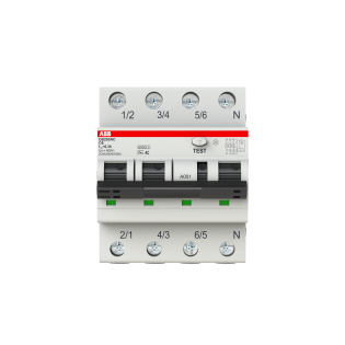 ABB 2CSR256040R3064, DS203NC C6 AC300, System Pro M, 6 Amper, 300mA, AC Tip, Kaçak Akım Korumalı Otomatik Sigorta, 6 kA, C Tipi, 3 Faz+Nötr