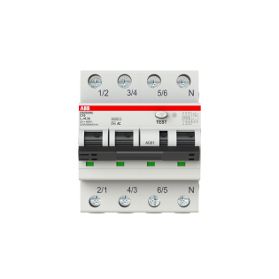 ABB 2CSR256040R3104, DS203NC C10 AC300, System Pro M, 10 Amper, 300mA, AC Tip, Kaçak Akım Korumalı Otomatik Sigorta, 6 kA, C Tipi, 3 Faz+Nötr