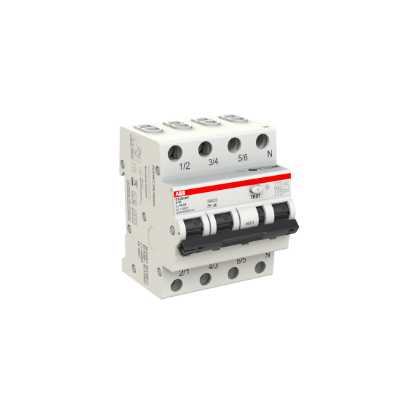 ABB 2CSR256040R3104, DS203NC C10 AC300, System Pro M, 10 Amper, 300mA, AC Tip, Kaçak Akım Korumalı Otomatik Sigorta, 6 kA, C Tipi, 3 Faz+Nötr