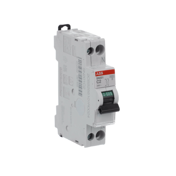 ABB 2CSS255101R0024, SN201C2, System Pro M, 2 Amper, 2 Kutuplu, C Tipi, Otomatik Sigorta, 6 kA, 2x2C