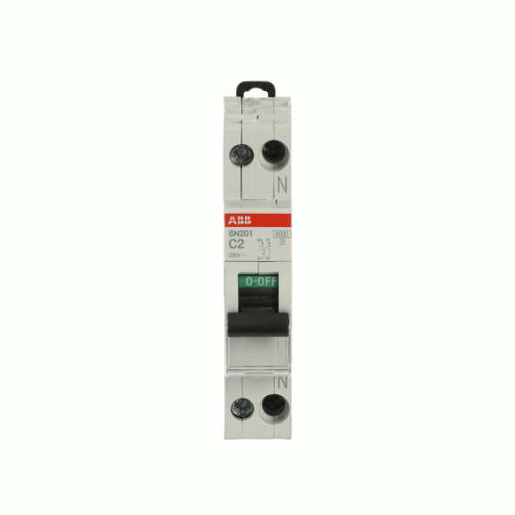 ABB 2CSS255101R0024, SN201C2, System Pro M, 2 Amper, 2 Kutuplu, C Tipi, Otomatik Sigorta, 6 kA, 2x2C