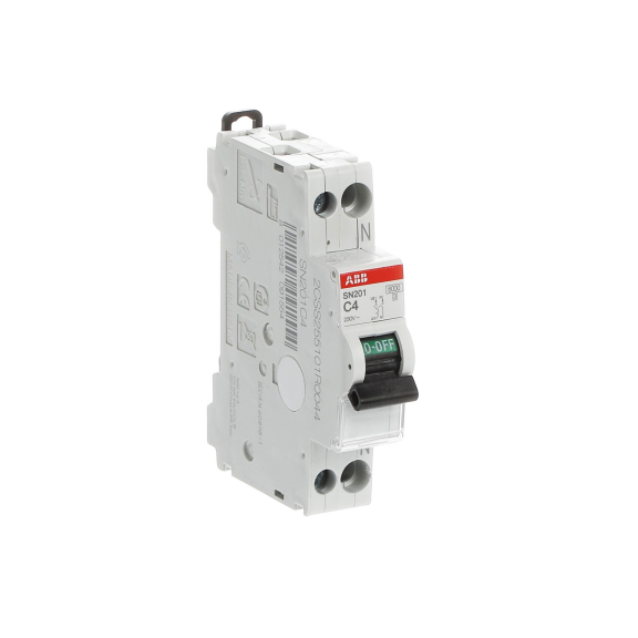 ABB 2CSS255101R0044, SN201C4, System Pro M, 4 Amper, 2 Kutuplu, C Tipi, Otomatik Sigorta, 6 kA, 2x4C