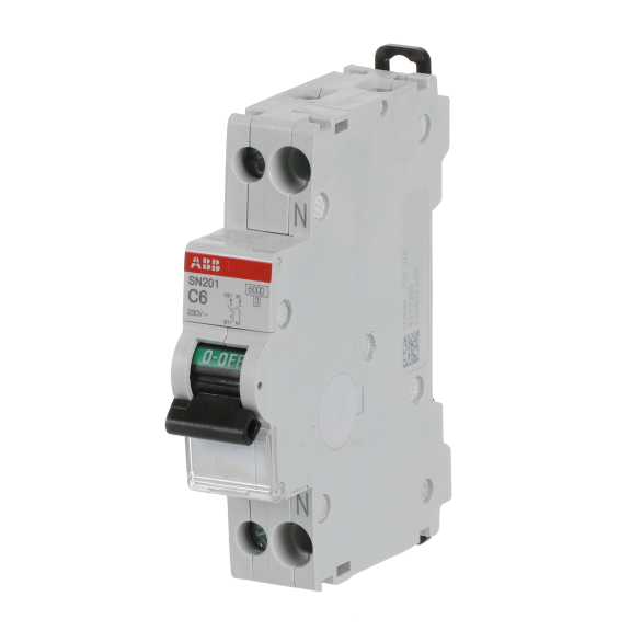 ABB 2CSS255101R0064, SN201C6, System Pro M, 6 Amper, 2 Kutuplu, C Tipi, Otomatik Sigorta, 6 kA, 2x6C
