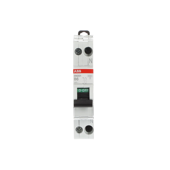 ABB 2CSS255101R0065, SN201B6, System Pro M, 6 Amper, 2 Kutuplu, B Tipi, Otomatik Sigorta, 6 kA, 2x6B