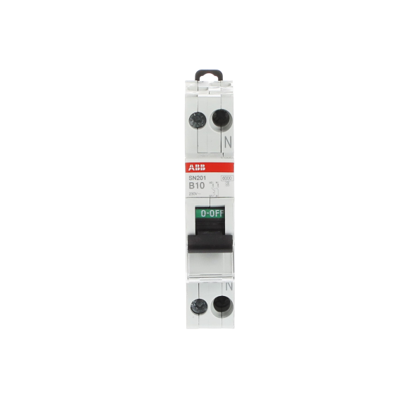 ABB 2CSS255101R0105, SN201B10, System Pro M, 10 Amper, 2 Kutuplu, B Tipi, Otomatik Sigorta, 6 kA, 2x10B