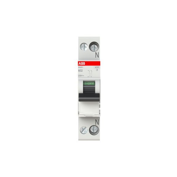 ABB 2CSS255101R0325, SN201B32, System Pro M, 32 Amper, 2 Kutuplu, B Tipi, Otomatik Sigorta, 6 kA, 2x32B