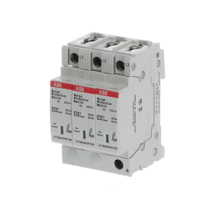 ABB 2CTB803873R2400, OVR T2 3L 40-275 P QS, Modüler DIN, Kartuşlu Tip, AG Parafudr, 3 Kutup, Tip 2, C Sınıfı, 40 kA