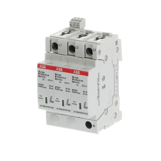 ABB 2CTB803873R2500, OVR T2 3L 40-275 P TS QS, Modüler DIN, Kartuşlu Tip, AG Parafudr, 3 Kutup, Tip 2, C Sınıfı, 40 kA