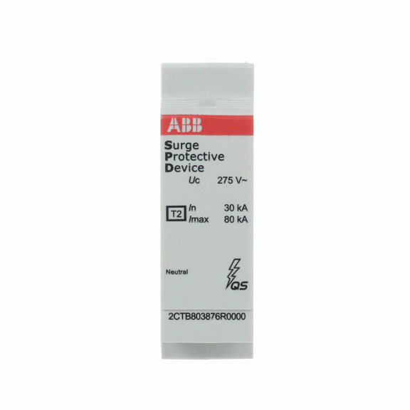 ABB 2CTB803876R0000, OVR T2-T3 N 80-275 C QS, Modüler DIN, AG Parafudrlar için Yedek Nötr Kartuş, Tip 2+Tip 3