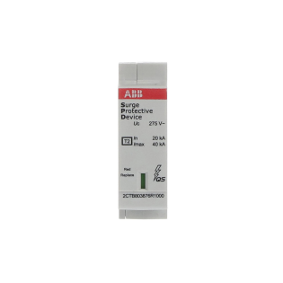 ABB 2CTB803876R1000, OVR T2 40-275 C QS, Modüler DIN, AG Parafudrlar için Yedek Kartuş, Tip 2