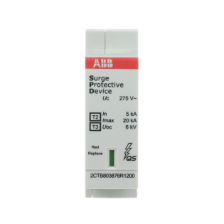 ABB 2CTB803876R1200, OVR T2-T3 20-275 C QS, Modüler DIN, AG Parafudrlar için Yedek Kartuş, Tip 2+Tip 3