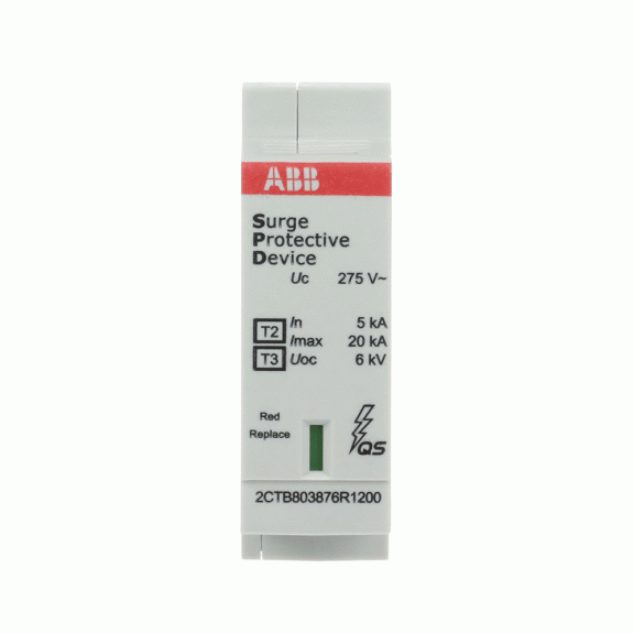 ABB 2CTB803876R1200, OVR T2-T3 20-275 C QS, Modüler DIN, AG Parafudrlar için Yedek Kartuş, Tip 2+Tip 3