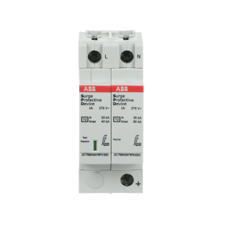 ABB 2CTB803972R1100, OVR T2 1N 40-275 P QS, Modüler DIN, Kartuşlu Tip, AG Parafudr, 1 Kutup+Nötr, Tip 2, C Sınıfı, 40 kA