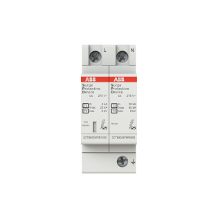 ABB 2CTB803972R1200, OVR T2-T3 1N 20-275 P QS, Modüler DIN, Kartuşlu Tip, AG Parafudr, 1 Kutup+Nötr, Tip 2+Tip 3, C ve D Sınıfı, 20 kA