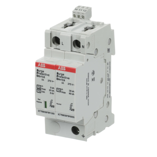 ABB 2CTB803972R1300, OVR T2-T3 1N 20-275 P TS QS, Modüler DIN, Kartuşlu Tip, AG Parafudr, 1 Kutup+Nötr, Tip 3+Tip 4, C ve D Sınıfı, 20 kA