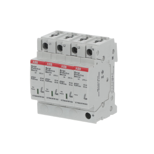 ABB 2CTB803973R1100, OVR T2 3N 40-275 P QS, Modüler DIN, Kartuşlu Tip, AG Parafudr, 3 Kutup+Nötr, Tip 2, C Sınıfı, 40 kA