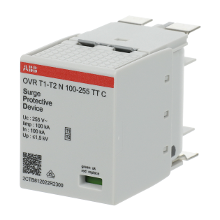 ABB 2CTB812022R2300, OVR T1-T2 N 100-255 TT C, Modüler DIN, AG Parafudrlar için Yedek Kartuş, Tip 1+Tip 2