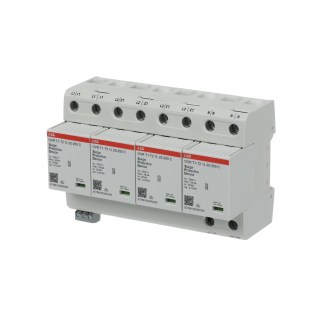 ABB 2CTB812101R2300, OVR T1-T2 4L 100-255 P TS, Modüler DIN, Kartuşlu Tip, AG Parafudr, 4 Kutup, Tip 1+Tip 2, B ve C Sınıfı, 60 kA