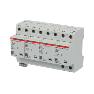 ABB 2CTB812111R2300, OVR T1-T2 3N 100-255 P TS, Modüler DIN, Kartuşlu Tip, AG Parafudr, 4 Kutup, Tip 1+Tip 2, B ve C Sınıfı, 60 kA